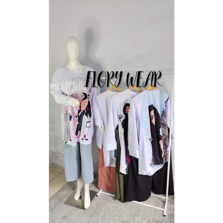 SETELAN SABLON VIRAL PRINTING KULOT CRINGKLE Set Zarra By CELANA KULOT STORE// Set Sara By CELANA KULOT STORE