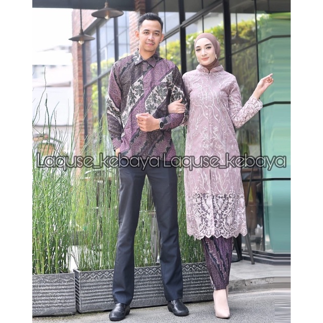 Setelan Kebaya Tunik Busui Batik Couple Modern Terbaru Outfit Pasangan Kondangan Wisuda By Laquse_kebayaa