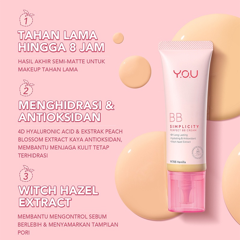 ❤ BELIA ❤ YOU The Simplicity Perfect Glow BB Cream Y.O.U Makeups 25g NEW PACKAGING (KEMASAN BARU)  (✔️BPOM)