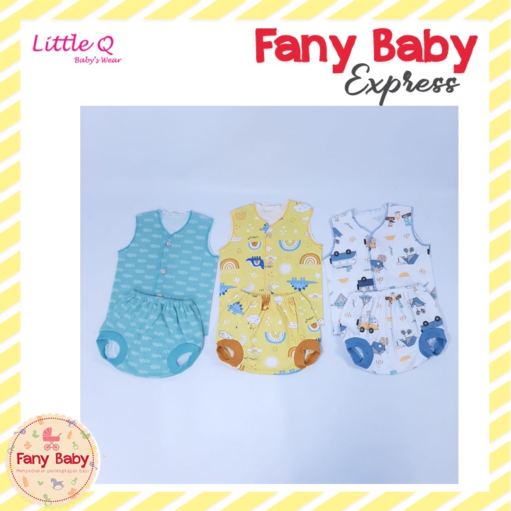 LITTLE QUEEN SETELAN BIS KUTUNG NB ISI 3PCS MOTIF WARNA GIRL