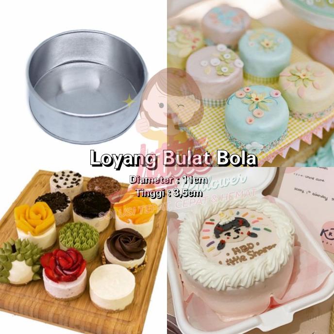 (KC10) Loyang Bulat Mini 10cm Anti Lengket - loyang kue korean cake