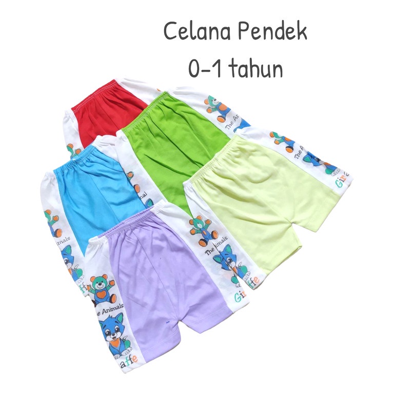 [3pcs] Celana Pendek Bayi | Celana Bayi Usia 0-1 Tahun