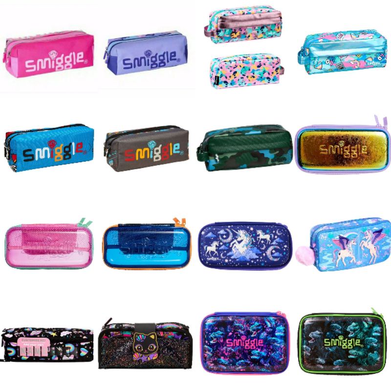 

Smiggle Pencil Case Twin Zip Block, Cat Illusion, Unicorn / Tempat Pensil Smiggle Sale