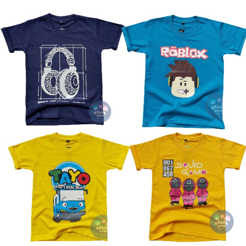 KAOS ANAK/KAOS DISTRO/KAOS SQUID GAME/BAJU ANAK 1-8th