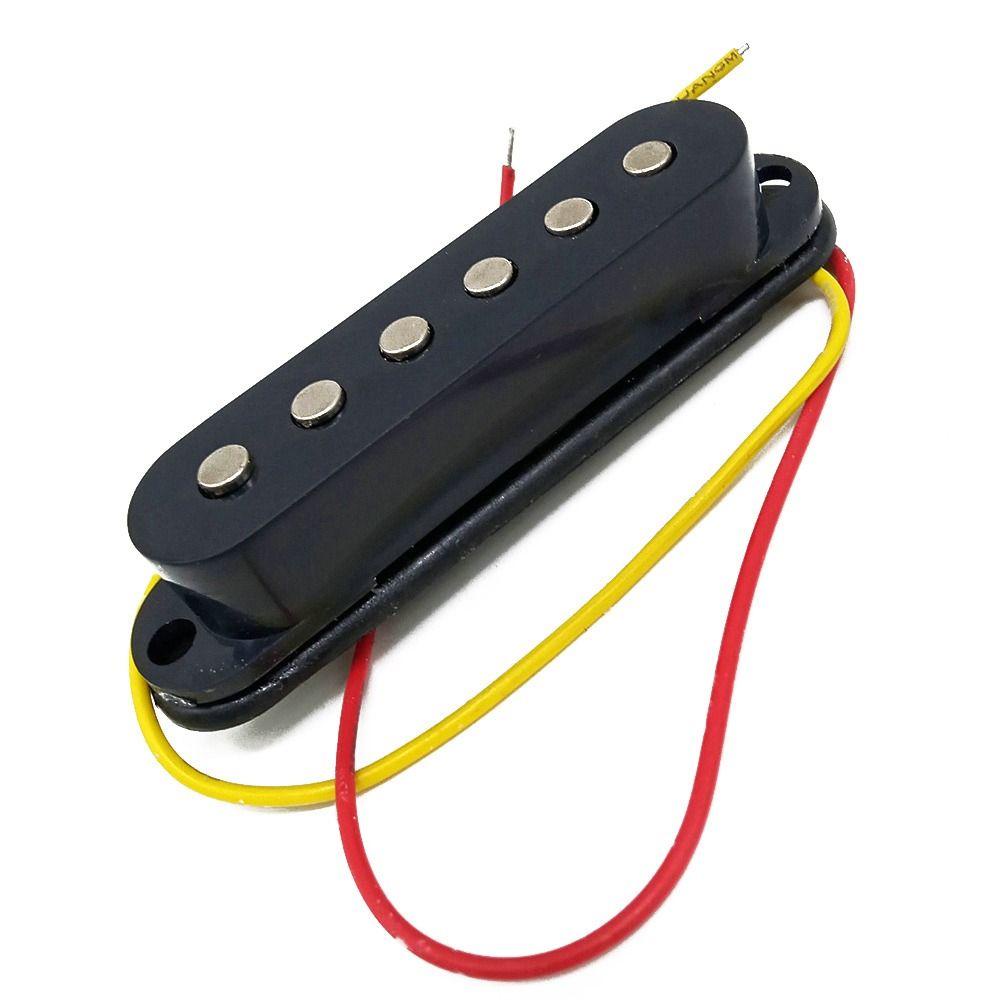 Pickup Gitar Nanas V Hitam/Putih/Kuning Untuk ST Krem Staggered-Pole Neck Jembatan Tengah