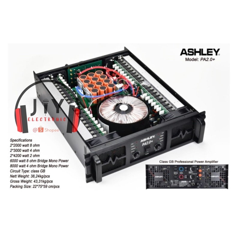 Power Ashley 2 Channel Class GB PA2.0+ PA-2.0+ PA 2.0+ Original