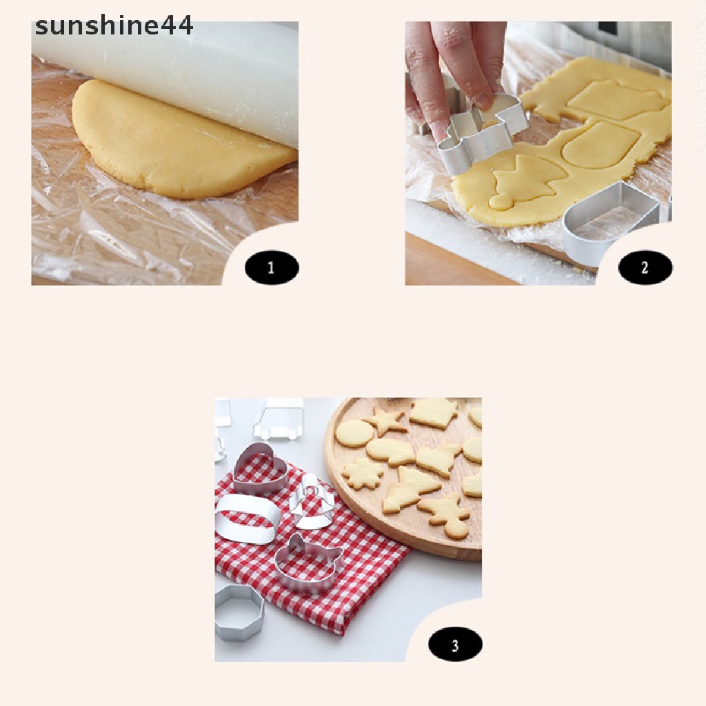 Sunshine 1PC Cetakan Pemotong Kue / Sandwich / Cookie Bentuk Kartun Bahan Aluminum Alloy