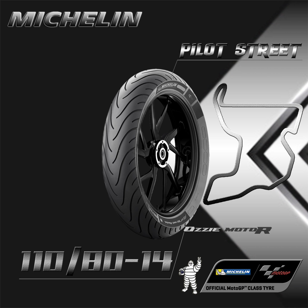 MICHELIN PILOT STREET RING 13 &amp; 14 BAN MATIC TUBELESS UKURAN 120/70-13 | 140/70-13 | 80/80-14 | 80/90-14 | 90/80-14 | 90/90-14 | 100/80-14 | 110/80-14 | 120/70-14 BAN UNTUK MOTOR BEAT,VARIO,PCX,LEXY,NMAX,ADV ORIGNAL 100%