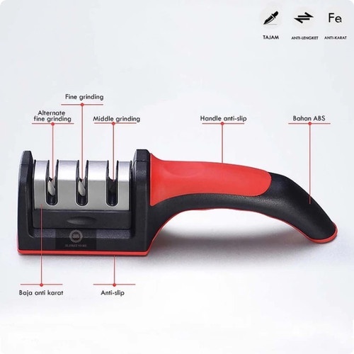 Pengasah Pisau Ajaib Alat Pengasah Pisau Tajam Super Cepat / 3 Step Asahan Knife Sharpner pisau Gunting Asah Dapur