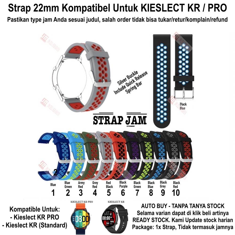 NSB Tali Jam Tangan Sporty 22mm Kieslect KR Pro - Strap Silikon Olahraga