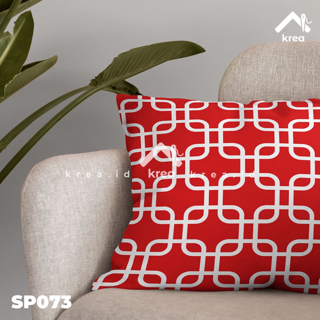 SARUNG BANTAL SOFA MERAH PREMIUM MINIMALIS 40x40 45x45 50x50 MOTIF 5