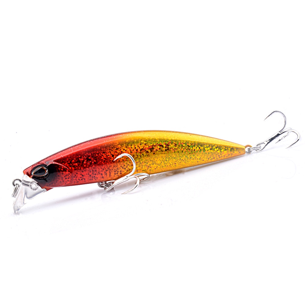 Umpan Pancing Hardlure Bentuk Ikan Kecil Mata 3D 9.5cm 30g Dengan Kail