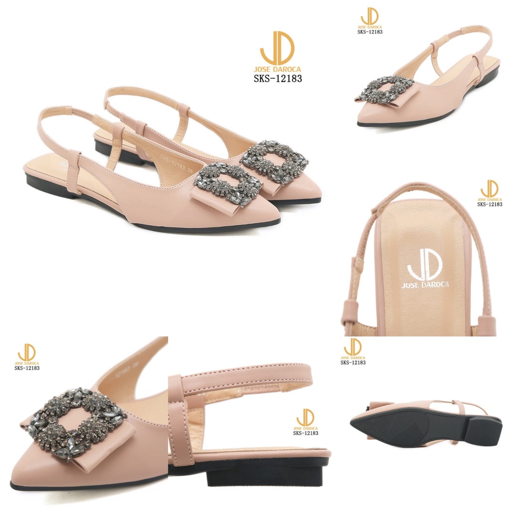 JOSE DAROCA Sepatu Flat Slingback Shoes # SKS-12183# ORIGINAL