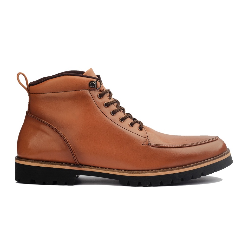 RUSSEL BROWN - Sepatu Boots Pria Casual Kulit Riding Santai Camden Boots