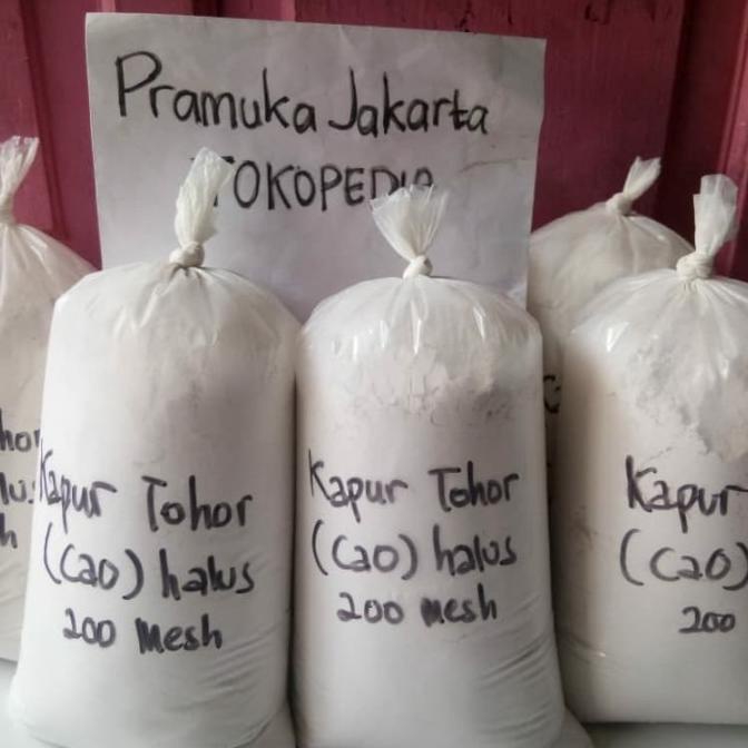 Kapur Tohor ( Kapur Padam ) Kalsium Oxide 1 kg