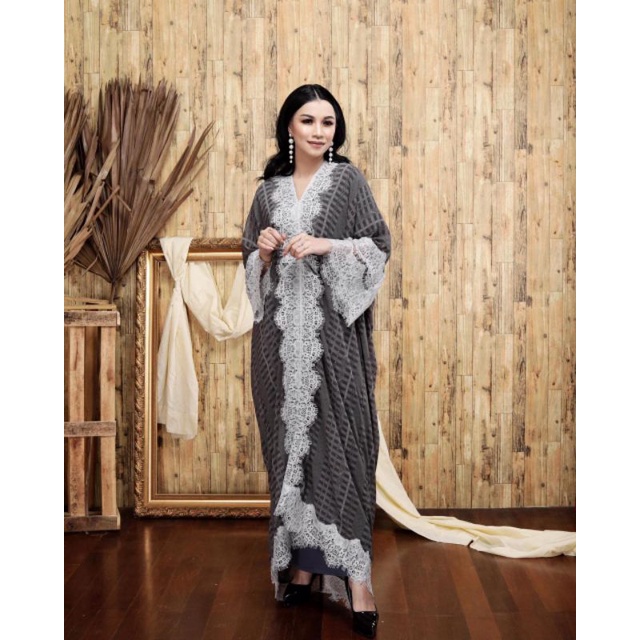 Baju Kaftan Azizah Batik + Manset | Busana Lebaran Kaftan Modern Ootd