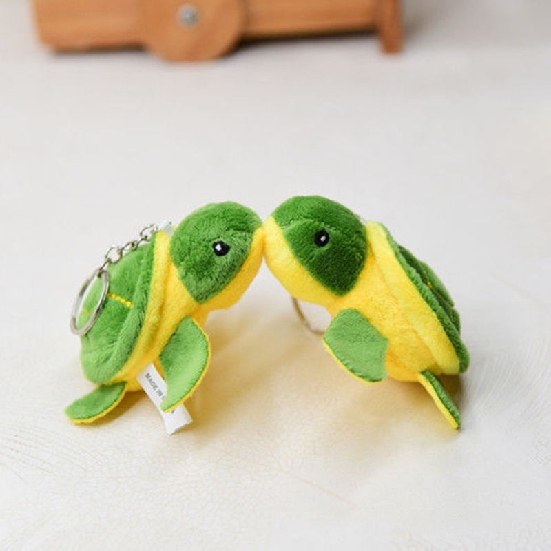 Mary Turtle Plush Keychain Boneka Binatang Keyring Lembut Lucu Mini Kartun Binatang