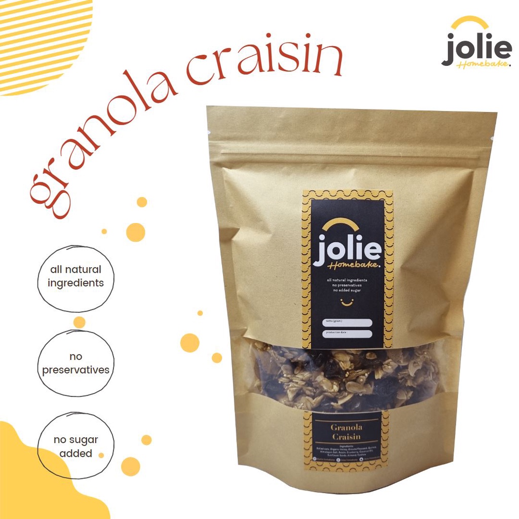 

Granola Craisin Cranberry Raisin by Jolie Homebake - Kismis Berries 100 gr