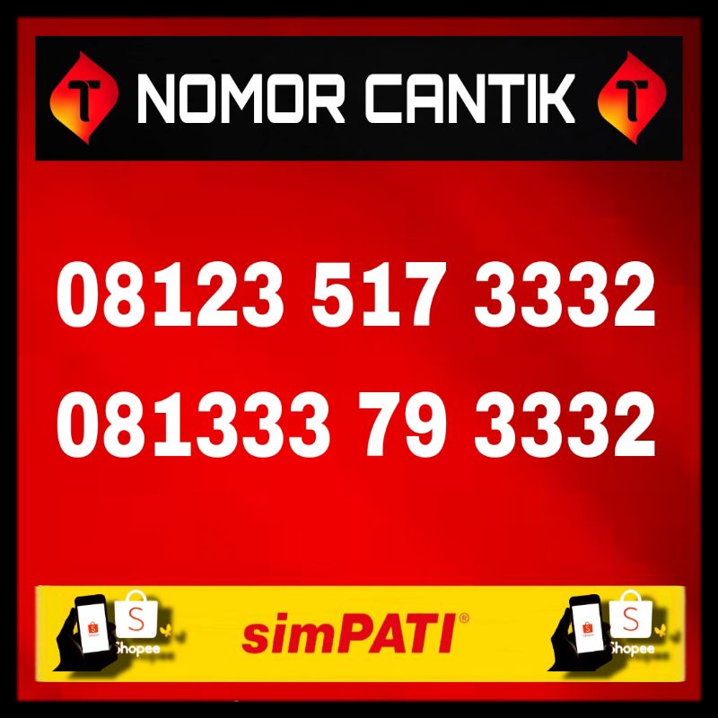 Nomor Cantik Telkomsel 3332