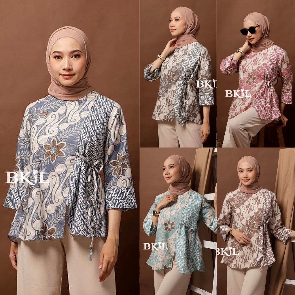 Baju Batik Wanita Modern Atasan Batik Kerja Wanita Blouse Batik Kantor Seragam Batik Modern M L XL XXL