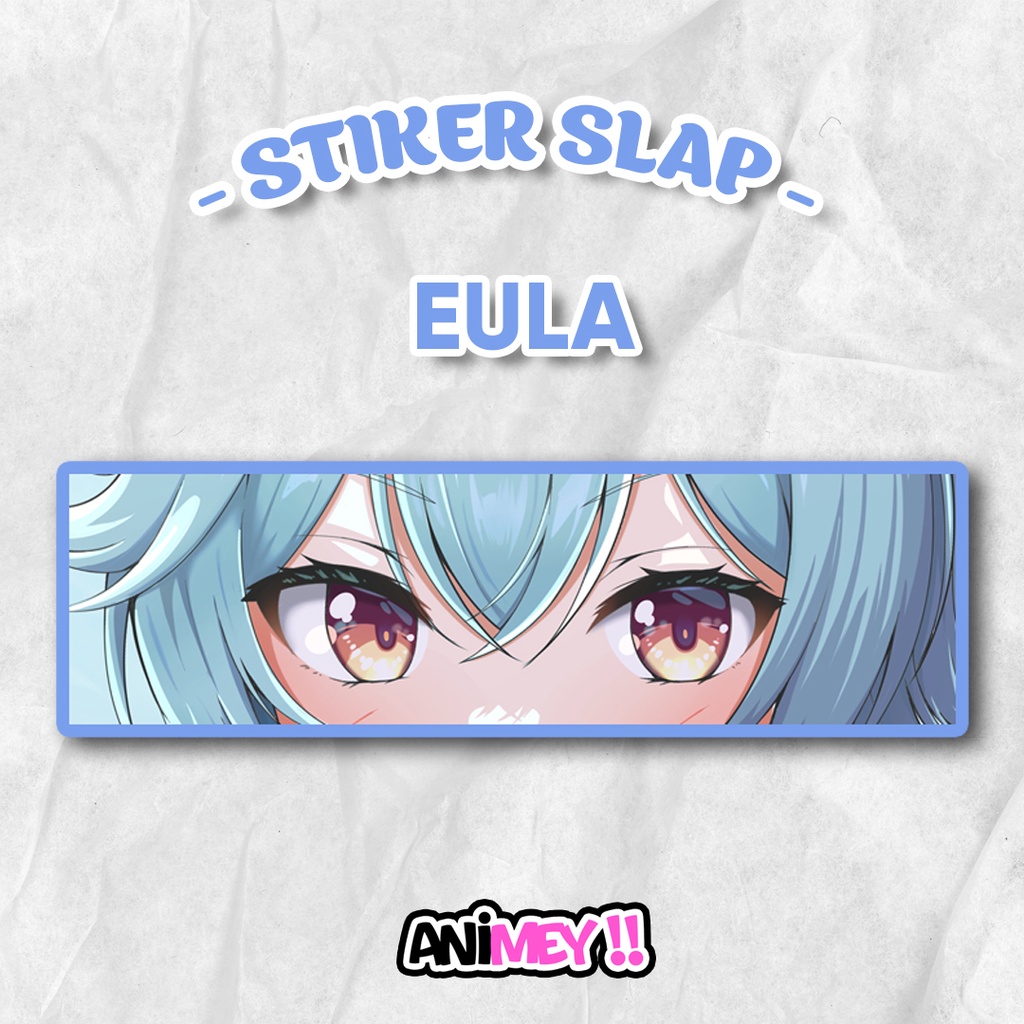 Stiker Slap Eula Genshin Impact Game Anime Sticker Waterproof