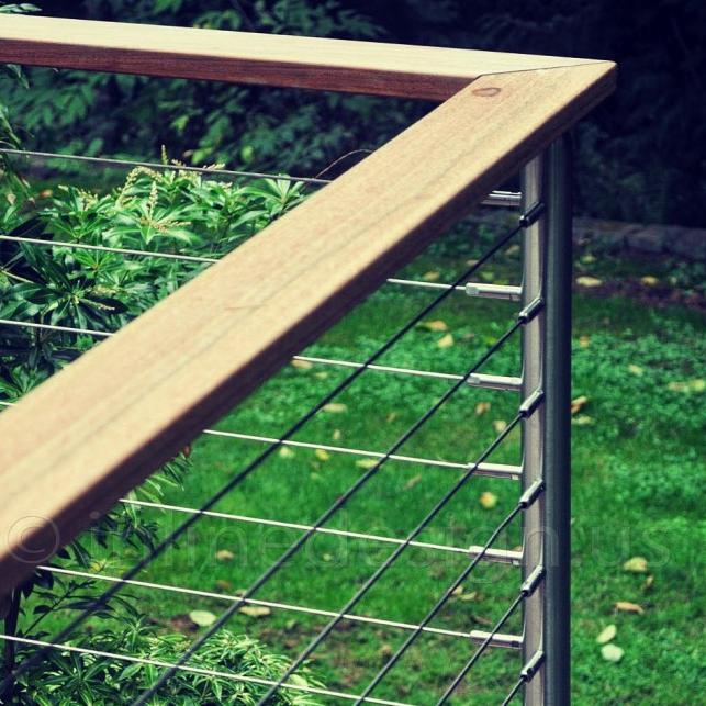 Pagangan Railing Tangga Pagar Hand Rail Kayu Reling Gepeng - kayu merbau