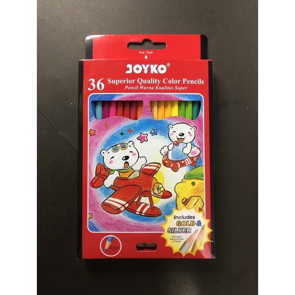 

Joyko Pensil Warna Isi 36 Panjang plus serutan