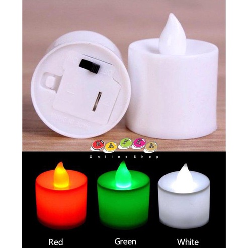 &lt; M.A &gt; (1PCS) Lampu Lilin Hias Rainbow  Lampu Hias Warna Warni  Lampu Lilin Elektrik Led Mini Candle Lampu Lilin Portable Lampu Hias Warna Warni