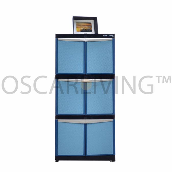 

Lemari Pakaian Plastik Tabitha 3 SUSUN Motif Anyam - PROMO stock ready