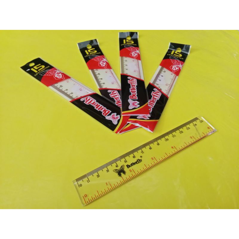 

Penggaris Bening Butterfly Kecil 15 Cm Murah