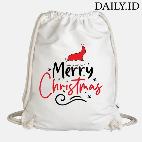 TAS SERUT KANVAS MOTIF Natal Christmas series &amp; Tahun Baru