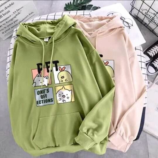 HOODIE WANITA OVERSIZE PET OUR // ATASAN WANITA JUMPER SIZE FIT TO XL FLEECE TEBAL LEMBUT TERBARU,