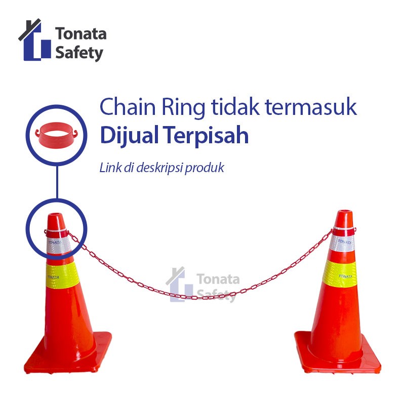 Rantai Plastik / Cone Chain / 10 mm PER METER / Kuning