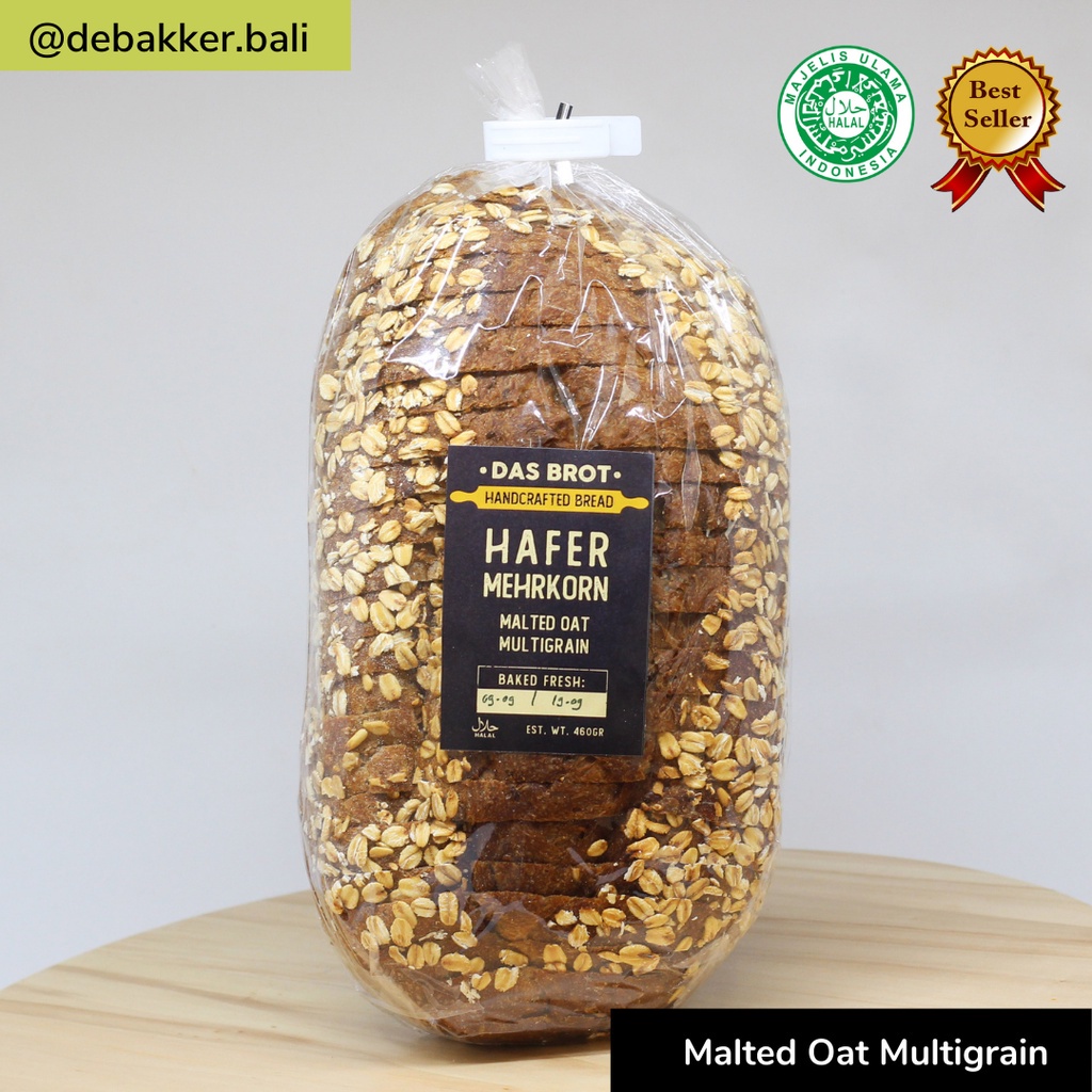 

Debakker bakery Malted Oat Multigrain - Healthy Food - Diet Snack - Low Gi - Vegan Friendly - Bread Roti