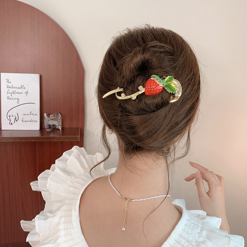 Jepit Rambut Bentuk S Desain Bunga Butterfly Aksen Mutiara Dan Berlian Imitasi Untuk Wanita
