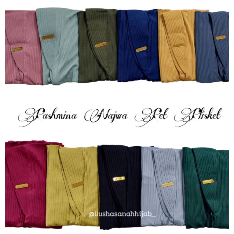 [Ori Nurie] PASHMINA NAJWA PET PLISKET••pashmina instan jersey plisket