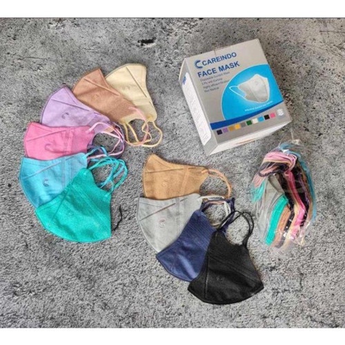 MASKER DUCKBILL GARIS DEWASA CAREINDO MIX WARNA 1 BOX 50 PCS