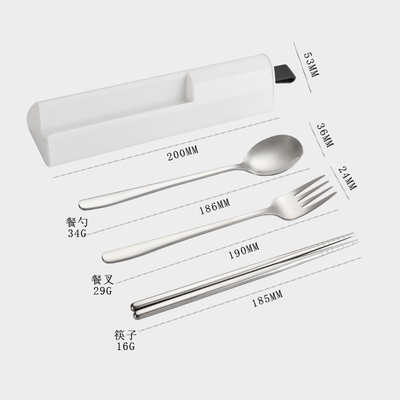 Mi.more Peralatan Makan 3Pcs/Set Bahan 304 Stainless Steel / Set Sendok Garpu Sumpit / Korean Cutlery Set