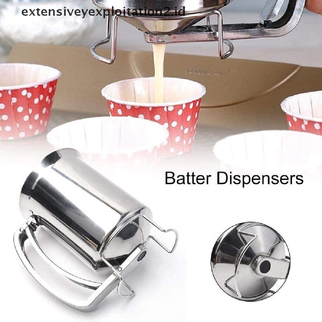 1pc Corong Dispenser Adonan Pancake Bahan Stainless Steel