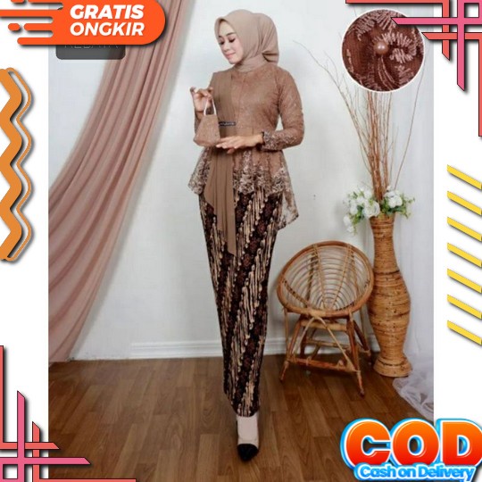 Setelan Kebaya Kutubaru Kebayak Kutu Baru Motif One Set Kabaya Baloteli Kondangan Wanita Remaja Dewa