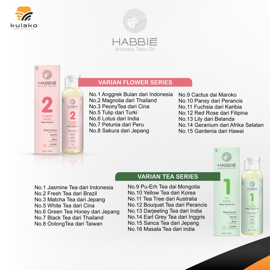 KNB Minyak Telon Habbie Tea Series Aromatic Telon Oil 100ml