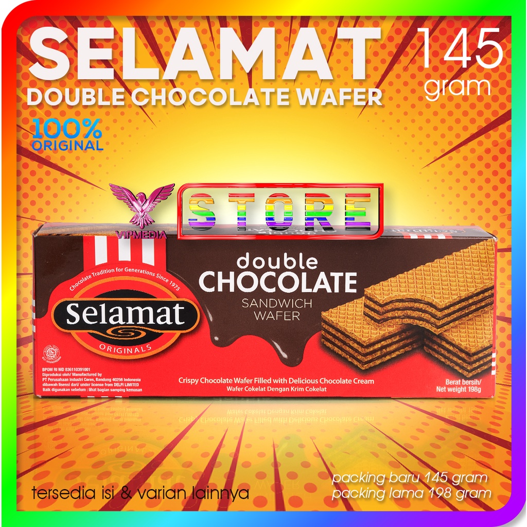 

SELAMAT DOUBLE CHOCOLATE Sandwich Wafer 198 Gram