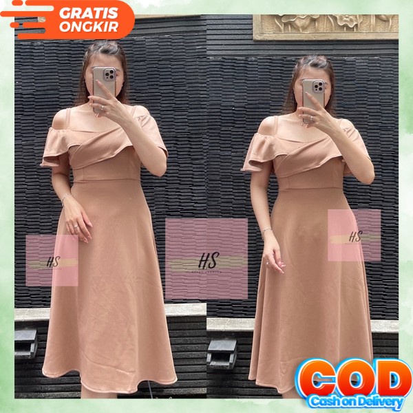 Dress Wanita Pesta Gaun Kondnagan Cewek Kekinian Dress Natal Imlek Tahun Baru Baju Pesta Kekinian Mi