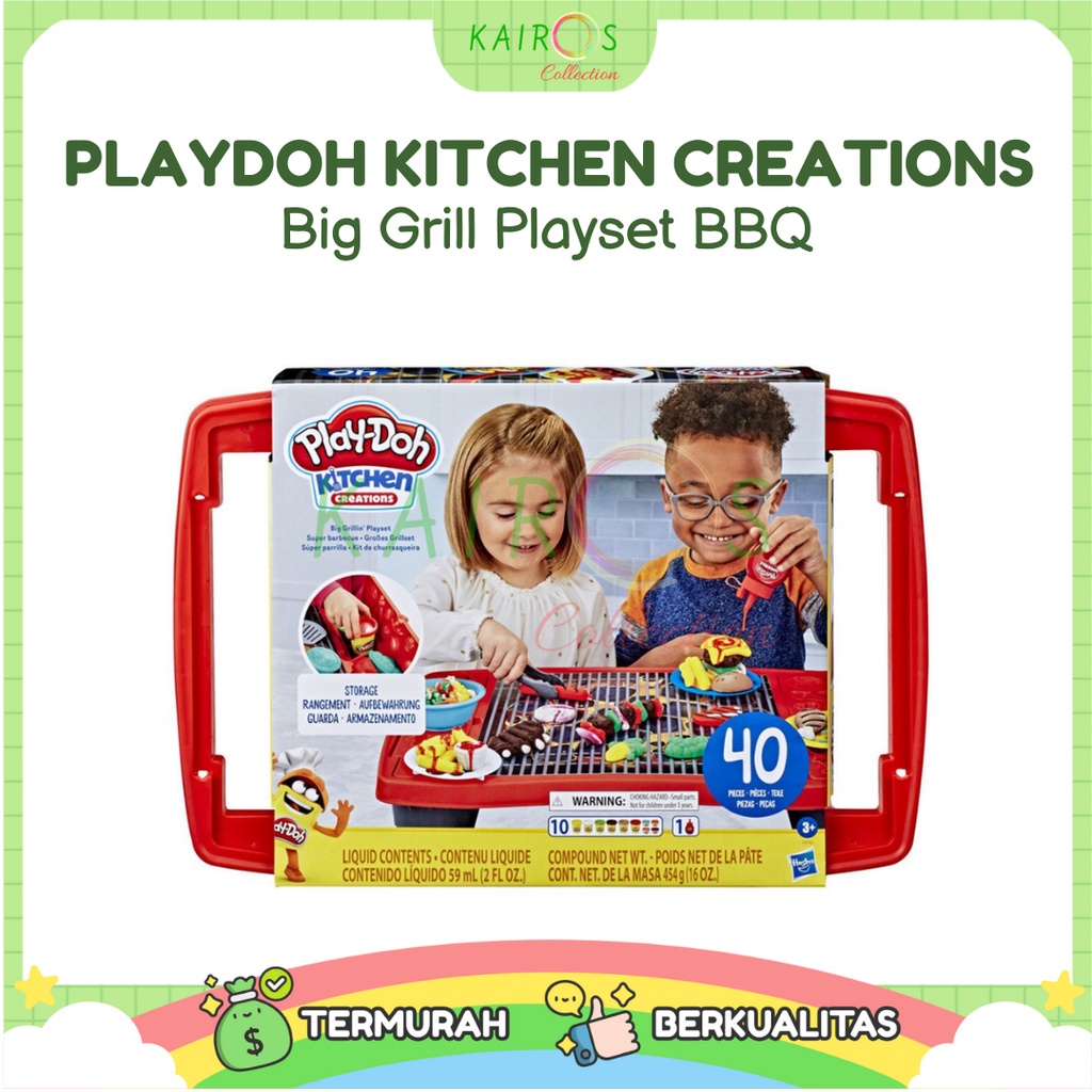 Playdoh Kitchen Creations Big Grill Playset BBQ