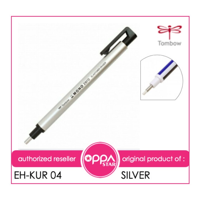 

Penghapus Eraser Stick Tombow Mono Zero 2.3 Bulat EH-KUR 04 - Silver