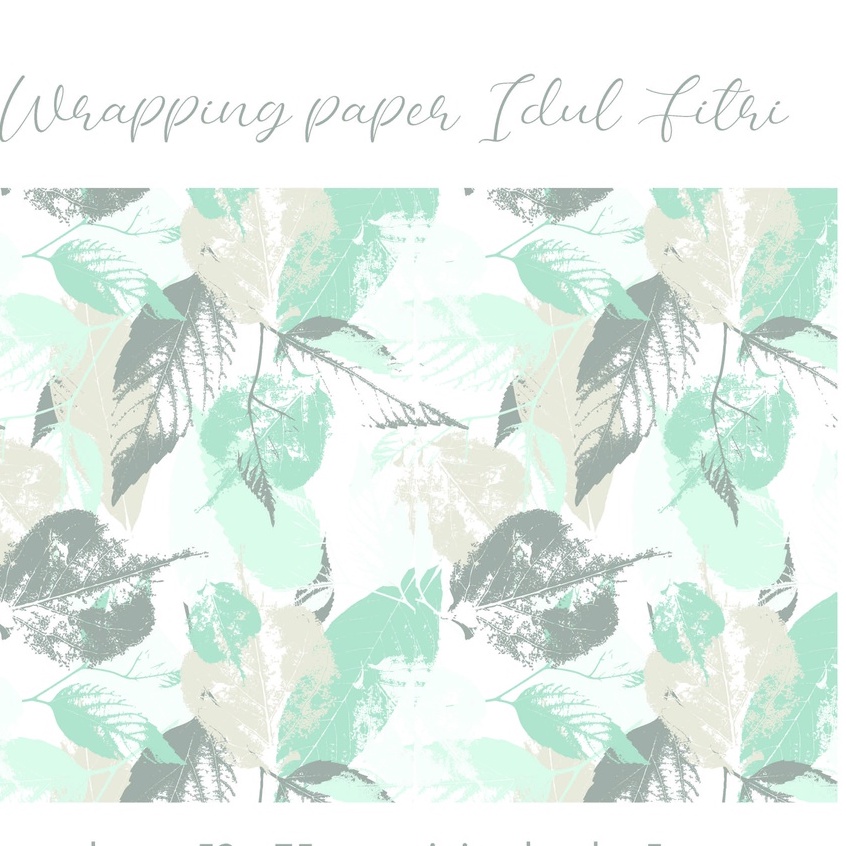 

KERTAS KADO TEMA LEBARAN / WRAPPING PAPER EID MUBARAK MINT LEAVES THEME