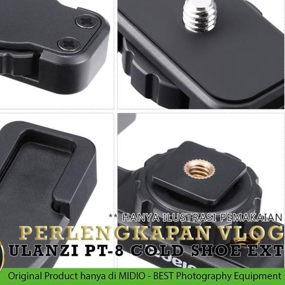 Jual Ulanzi PT8 Hot Shoe Microphone Extension Mount Vlog Camera