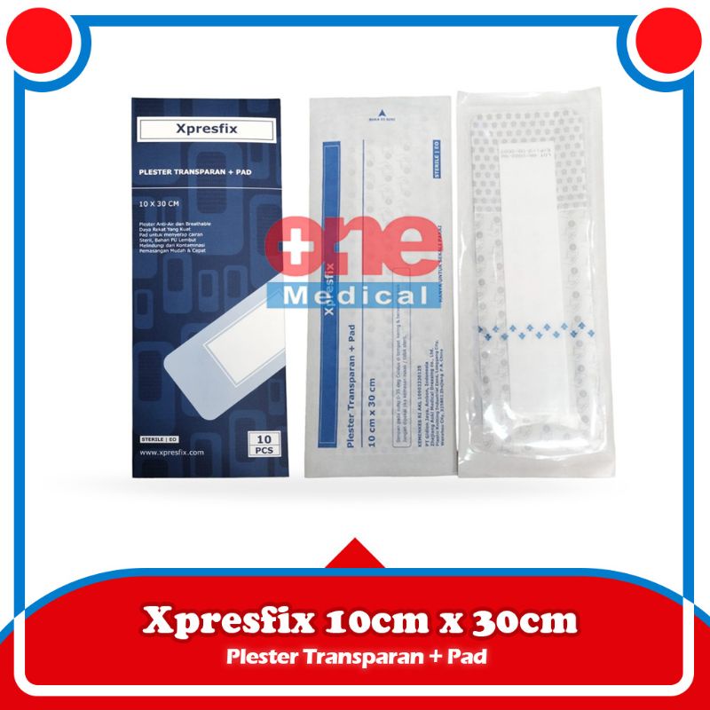 Xpresfix 10cm x 30cm Plester Luka Transparan Anti Air + Pad