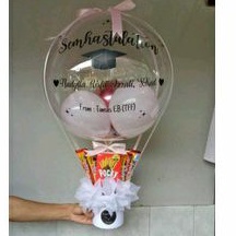 Boquet Snack dan Balon 1hari jadi ..hadiah wisuda, hadiah sidang ,hadiah sempro, hadiah ultah