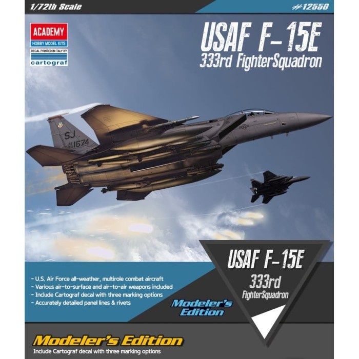 Model Kit Academy USAF F-15E "333rd Fighter Squadron" 12550 1/72/Mainan Pesawat